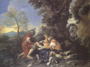 MOLA, Pier Francesco Herminia and Vafrino Tending the Wounded Tancred (mk05) France oil painting art